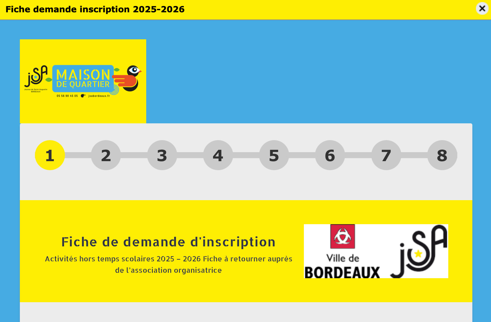 Formulaire Inscription C.A.L