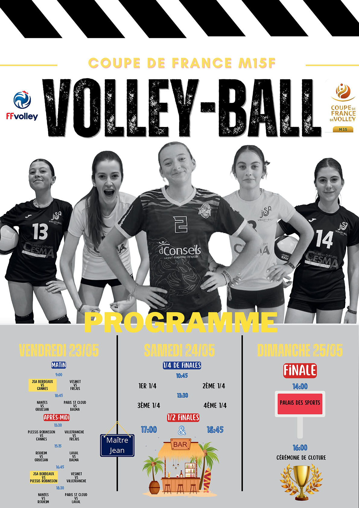 Un événement majeur du volley-ball français organisé par les JSA
