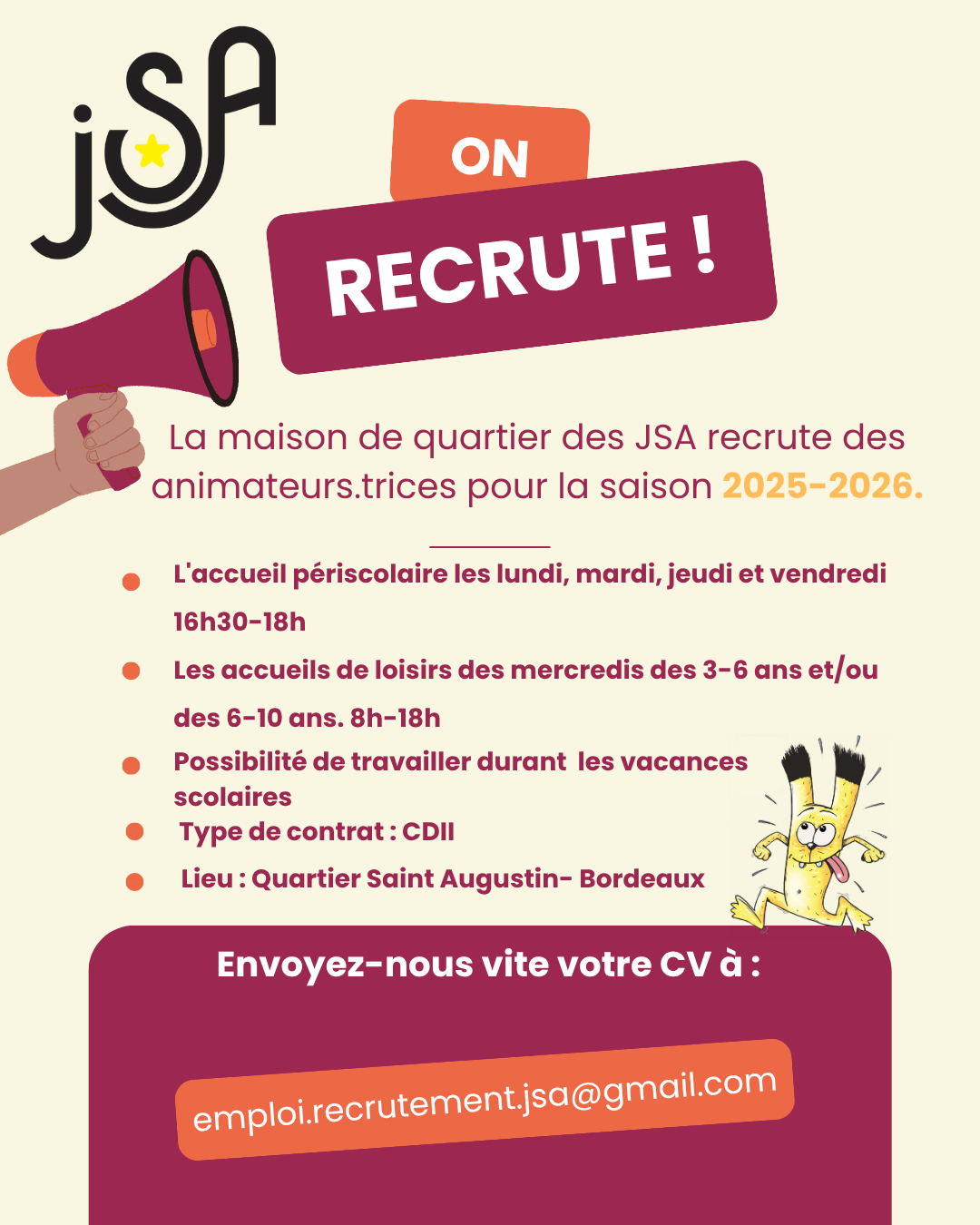 Les JSA recrutent !